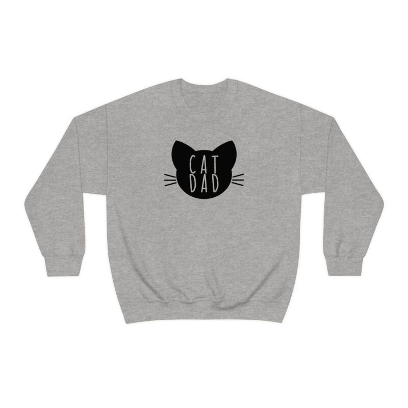 Cat Dad Head sweatshirt - Cat Dad heavy crewneck unisex sweater