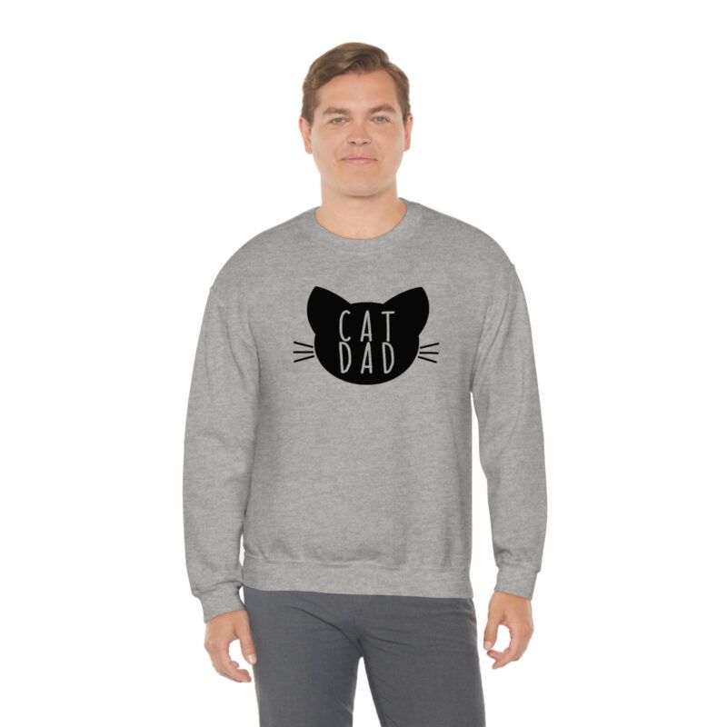 Cat Dad Head sweatshirt - Cat Dad heavy crewneck unisex sweater