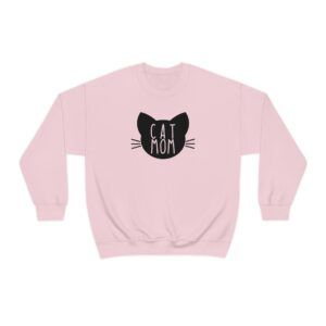 Cat Mom Head sweatshirt - Cat Mom heavy crewneck unisex sweater
