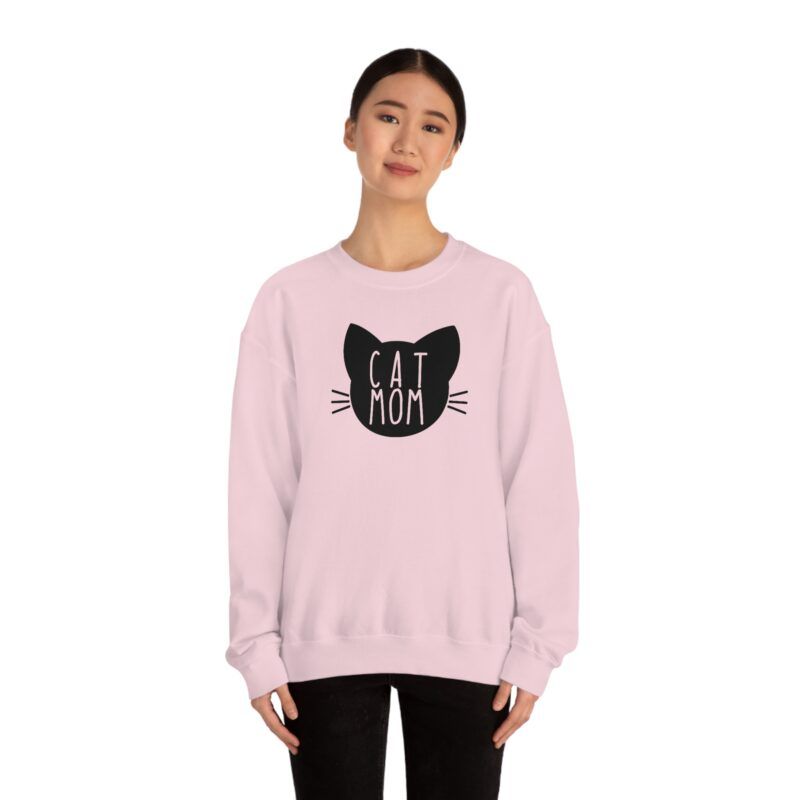 Cat Mom Head sweatshirt - Cat Mom heavy crewneck unisex sweater