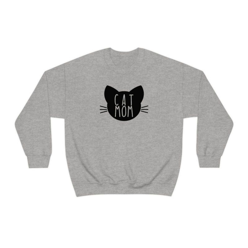 Cat Mom Head sweatshirt - Cat Mom heavy crewneck unisex sweater