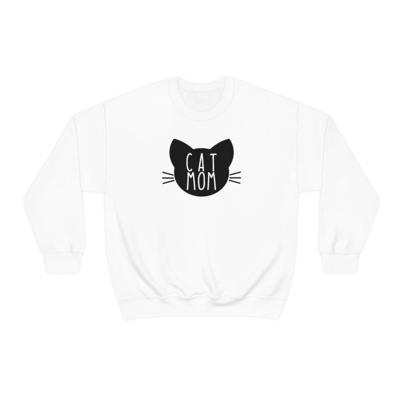 Cat Mom Head sweatshirt - Cat Mom heavy crewneck unisex sweater