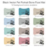 Custom Pet Portrait Bone Shape Food Mat | Personalized Dog Feeding Mat Using Pet Photo.
