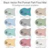 Custom Pet Portrait Fish Shape Food Mat | Personalized Cat Feeding Mat Using Pet Photo | Vector Artwork