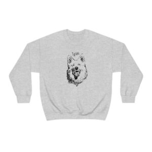 Custom Pet Portrait Sweatshirt | Cat | Dog Custom Portrait + Name | T-shirt Sweater Personalized
