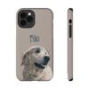 Custom Pet Portrait Impact-resistant phone case. Personalized iPhone and Samsung Cases with classic oil portrait made from your favorite pet photo.