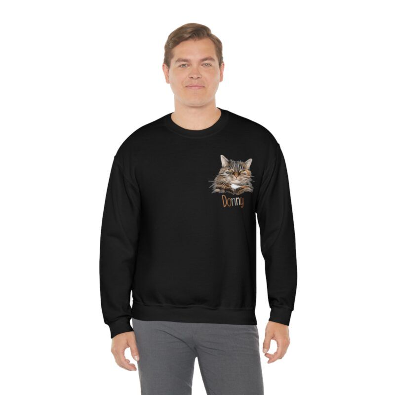 Custom Pet Portrait Sweatshirt | Cat | Dog Custom Portrait + Name | T-shirt Sweater Personalized