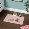 Custom Pet Portrait Food Mat | Personalized Cat | Dog Mat Using Pet Photo