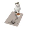 Custom Pet Portrait Food Mat | Personalized Cat | Dog Mat Using Pet Photo