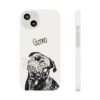 Custom Pet Portrait Slim phone case. Personalized iPhone and Samsung Cases with vector portrait made from your favorite pet photo.