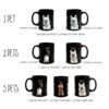 Custom Pet Mug | Cat | Dog Portrait Digital Artwork + Name | Black Coffee Mug Personalized
