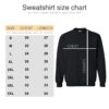 My Pawradise Custom Pet Portrait Sweatshirt - Heavy crewneck unisex sweater - Size Chart