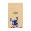 Custom Pet Portrait Hand Towel | Personalized Dog - Cat hand Towel + Name. Custom Pet Portrait using your Pet Photo.