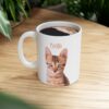 Custom Pet Mug | Cat | Dog Portrait Digital Artwork + Name | White Coffee Mug Personalized