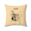 Custom Pet Portrait Square Pillow | Personalized Dog - Cat Faux Suede Case + Pillow. Custom Pet Portrait using your Pet Photo.